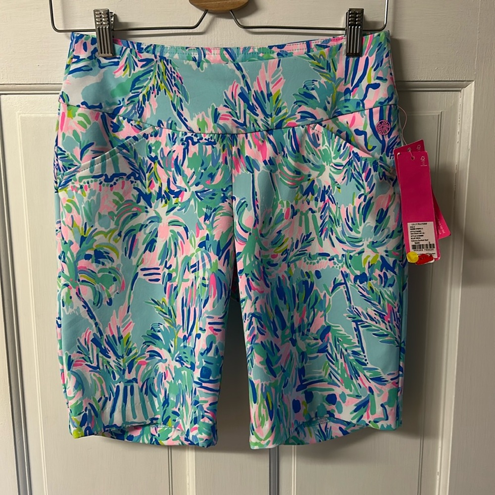 LILLY PULITZER Reid pull on shorts UPF 50 in Blue Ibiza golf women’s size 2